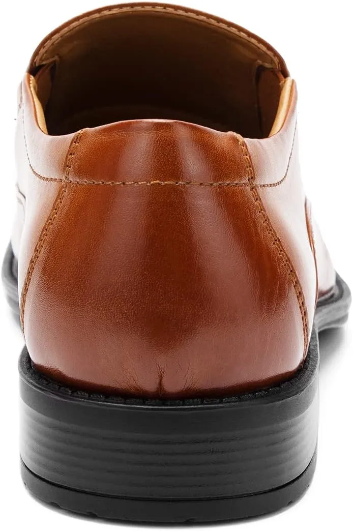Temeshu Men's Slip-On Loafers Formal Dress Shoes Square Toe Modern Bussiness Oxford Shoes DS10