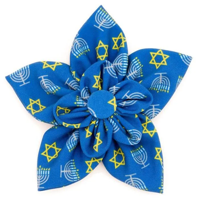 The Worthy Dog Flower Blue Menorah