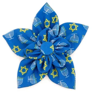 The Worthy Dog Flower Blue Menorah
