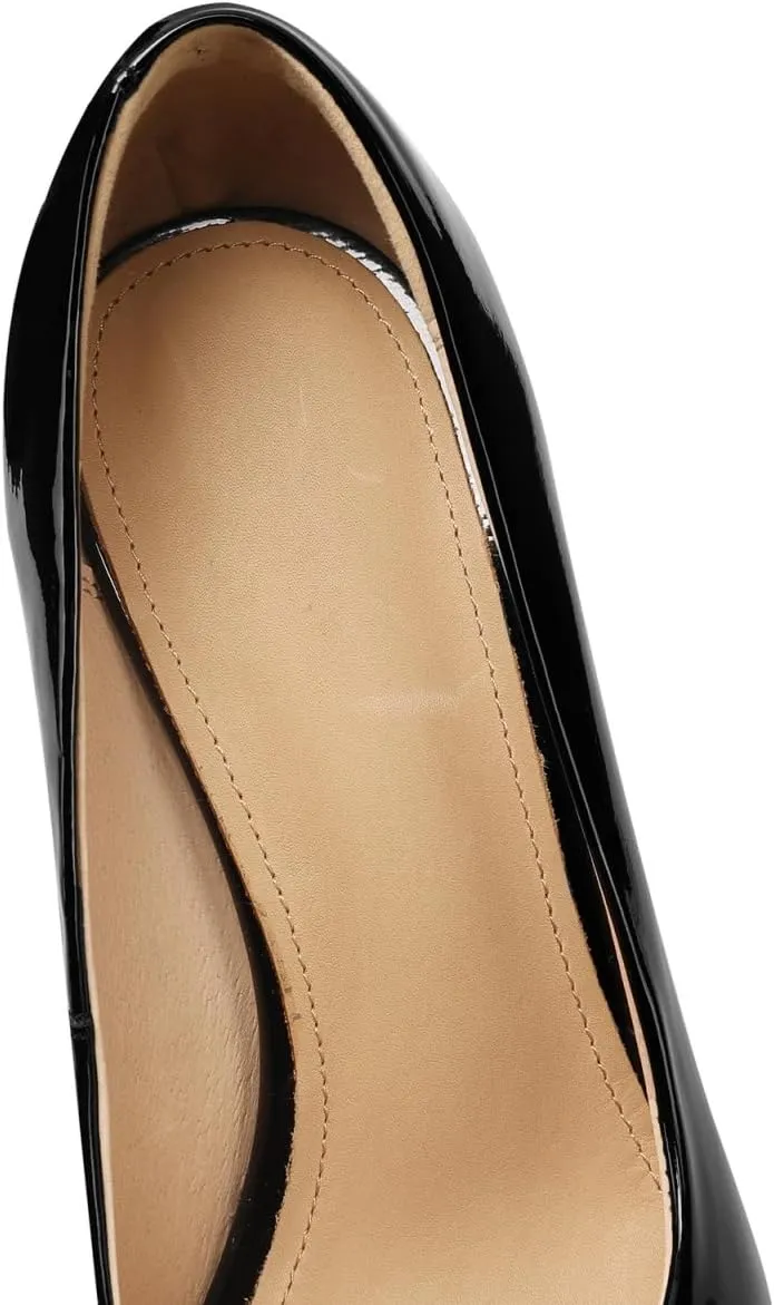 TinaCus Handmade Platform High Heels Women's Pointed Toe Patent Leather Stylish Pumps Shoes
