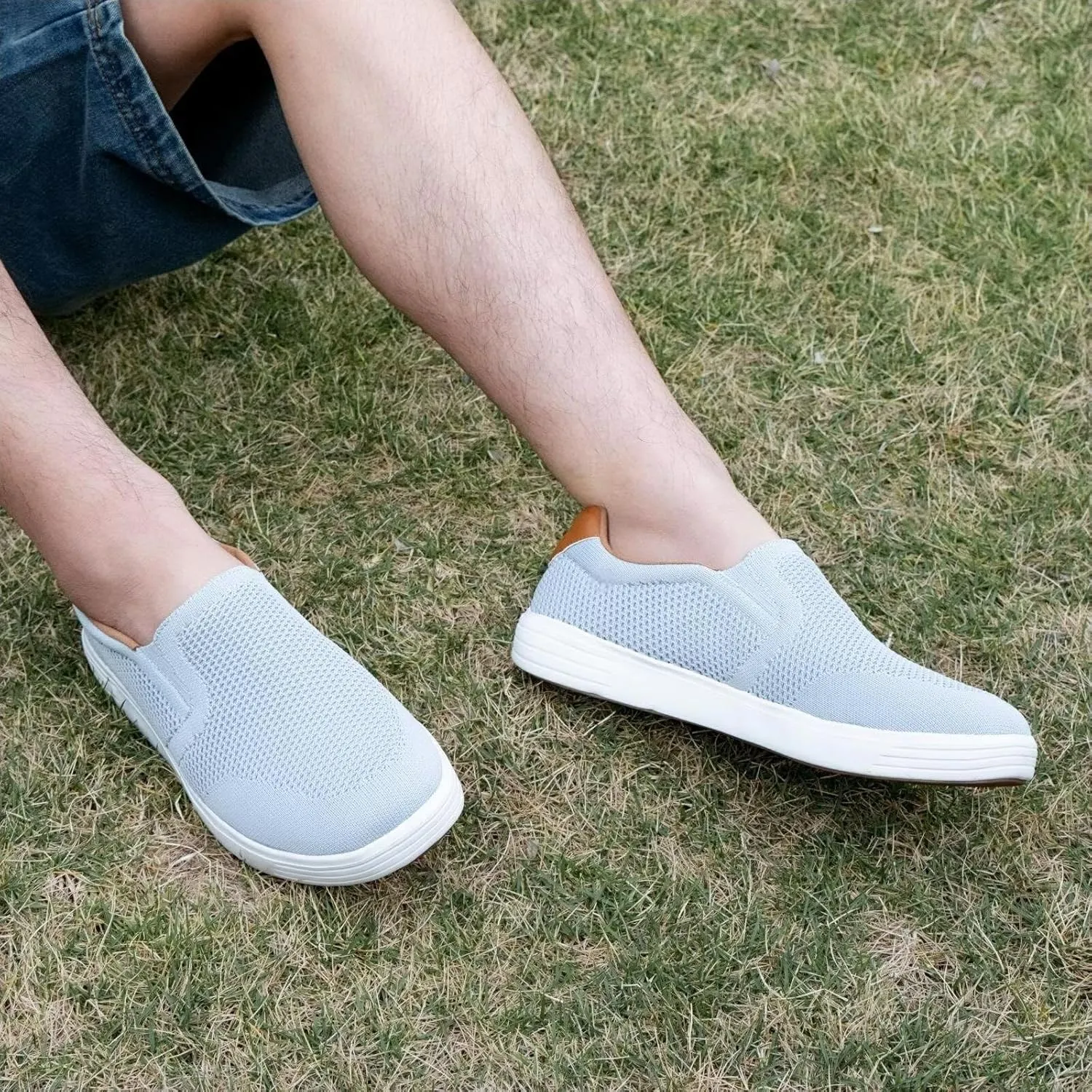 TIOSEBON Men's Mesh Slip on Walking Shoes-Comfortable Drving Loafer Fashion Sneaker