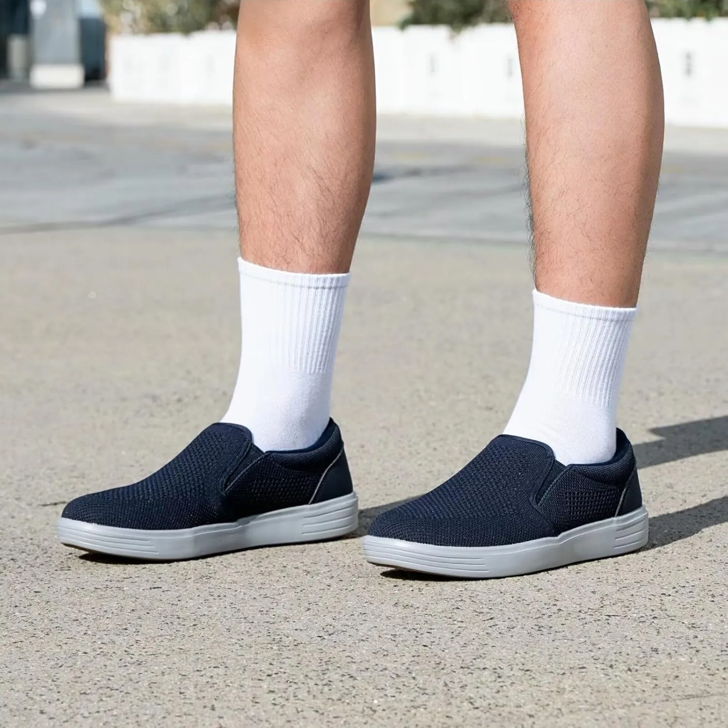 TIOSEBON Men's Mesh Slip on Walking Shoes-Comfortable Drving Loafer Fashion Sneaker