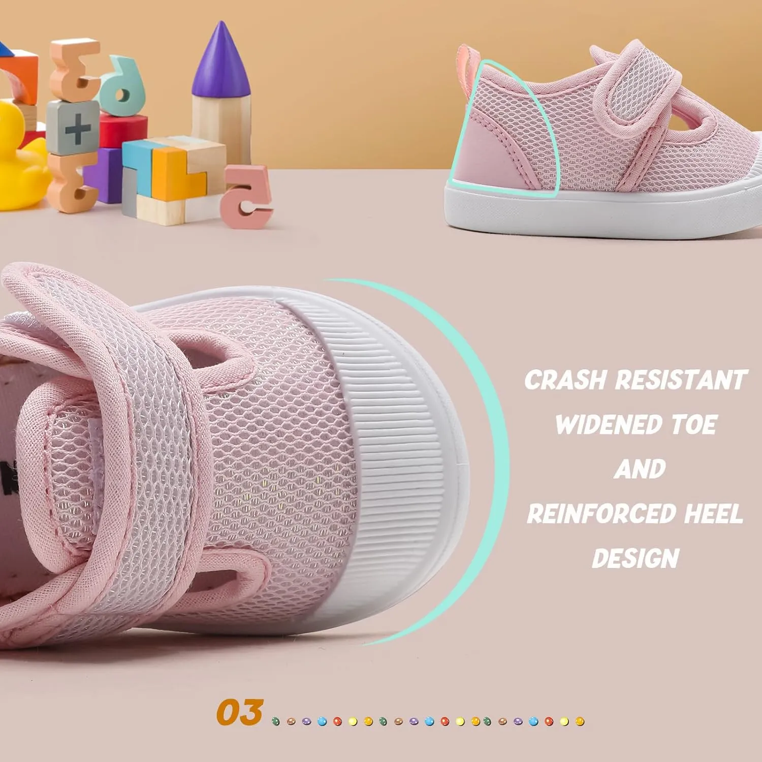 Toddler Girls Boys Shoes Kids Canvas Sneakers with Cartoon Print Adjustable Strap