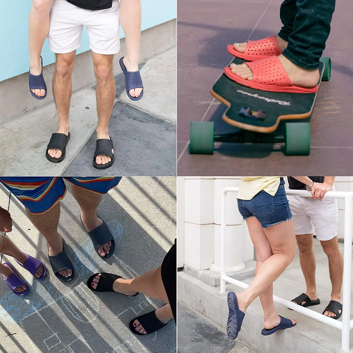 totes Women's Everywear Ara Slide: All-Day comfort in a Lightweight and Springy Sandal, Flexible Waterproof Contoured Footbed, Durable Scuff Resistants, Perfect for the Beach or Pool