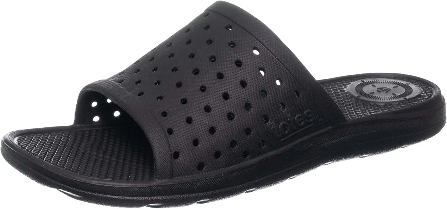 totes Women's Everywear Ara Slide: All-Day comfort in a Lightweight and Springy Sandal, Flexible Waterproof Contoured Footbed, Durable Scuff Resistants, Perfect for the Beach or Pool