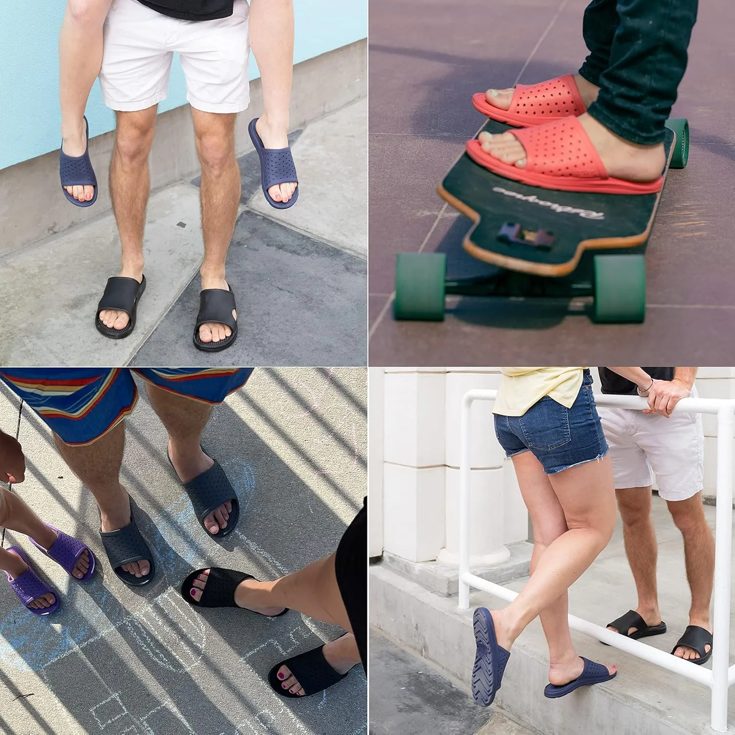 totes Women's Everywear Ara Slide: All-Day comfort in a Lightweight and Springy Sandal, Flexible Waterproof Contoured Footbed, Durable Scuff Resistants, Perfect for the Beach or Pool