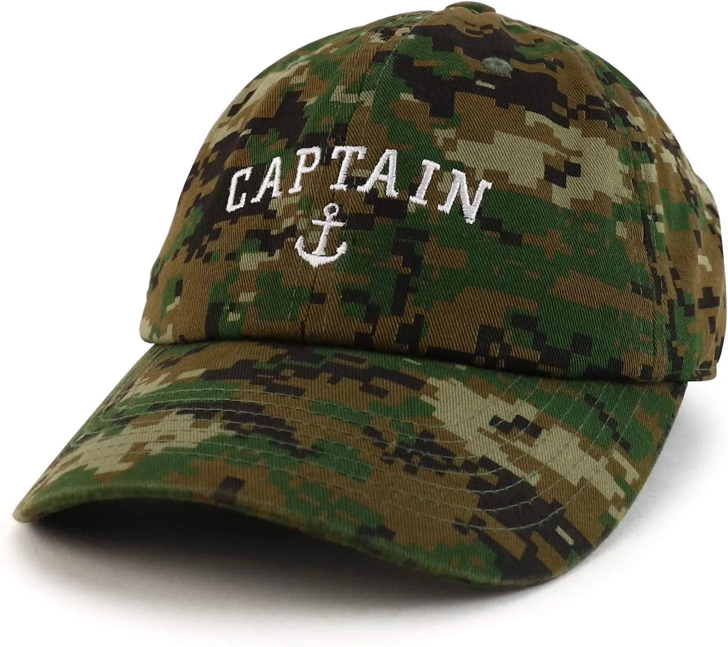 Trendy Apparel Shop Captain Anchor Embroidered Soft Crown 100% Brushed Cotton Cap