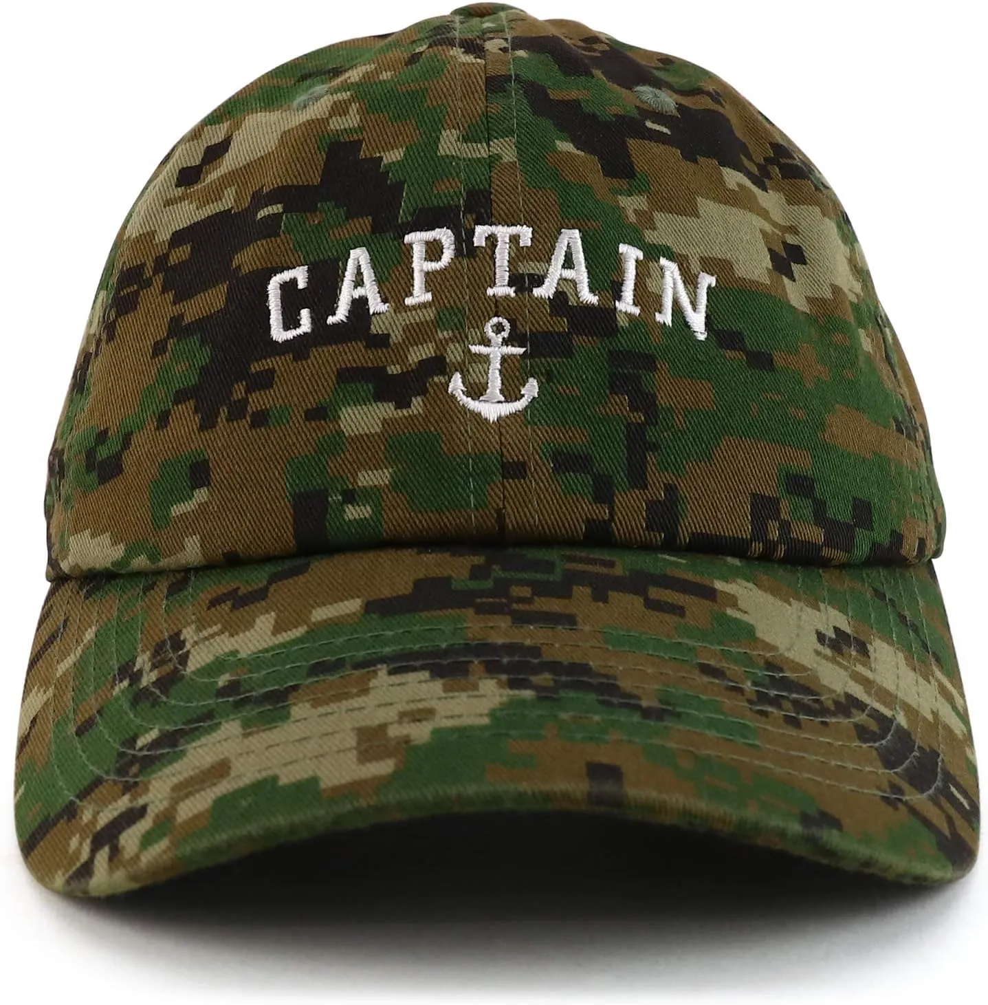 Trendy Apparel Shop Captain Anchor Embroidered Soft Crown 100% Brushed Cotton Cap