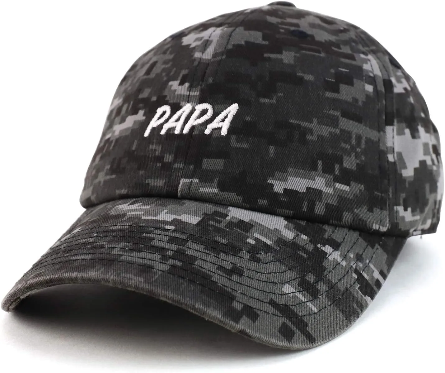 Trendy Apparel Shop Papa Embroidered Soft Crown 100% Brushed Cotton Cap
