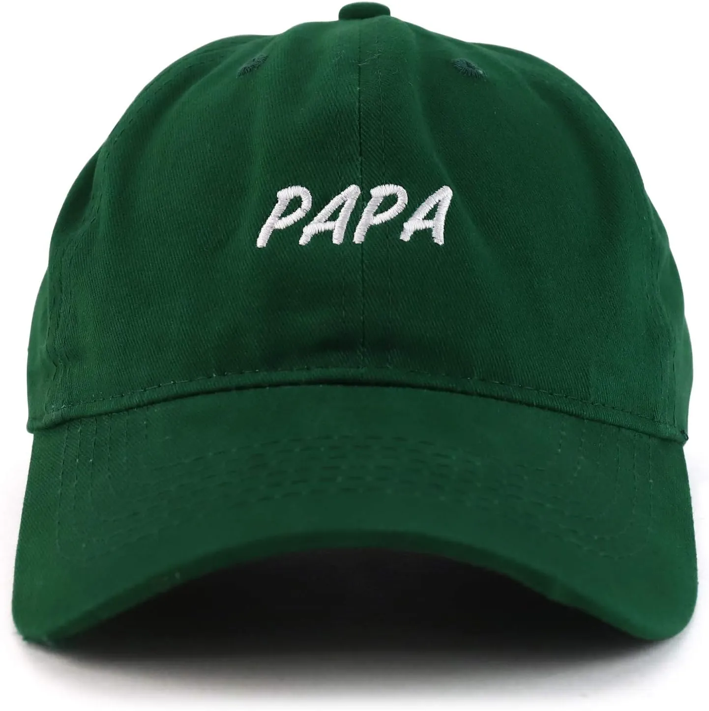 Trendy Apparel Shop Papa Embroidered Soft Crown 100% Brushed Cotton Cap