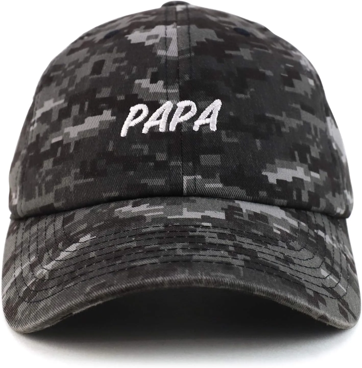Trendy Apparel Shop Papa Embroidered Soft Crown 100% Brushed Cotton Cap