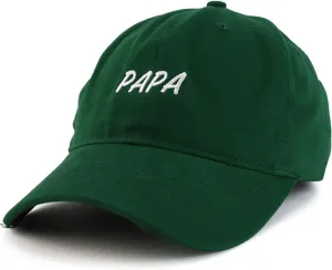 Trendy Apparel Shop Papa Embroidered Soft Crown 100% Brushed Cotton Cap