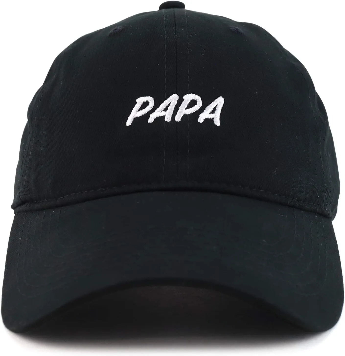 Trendy Apparel Shop Papa Embroidered Soft Crown 100% Brushed Cotton Cap