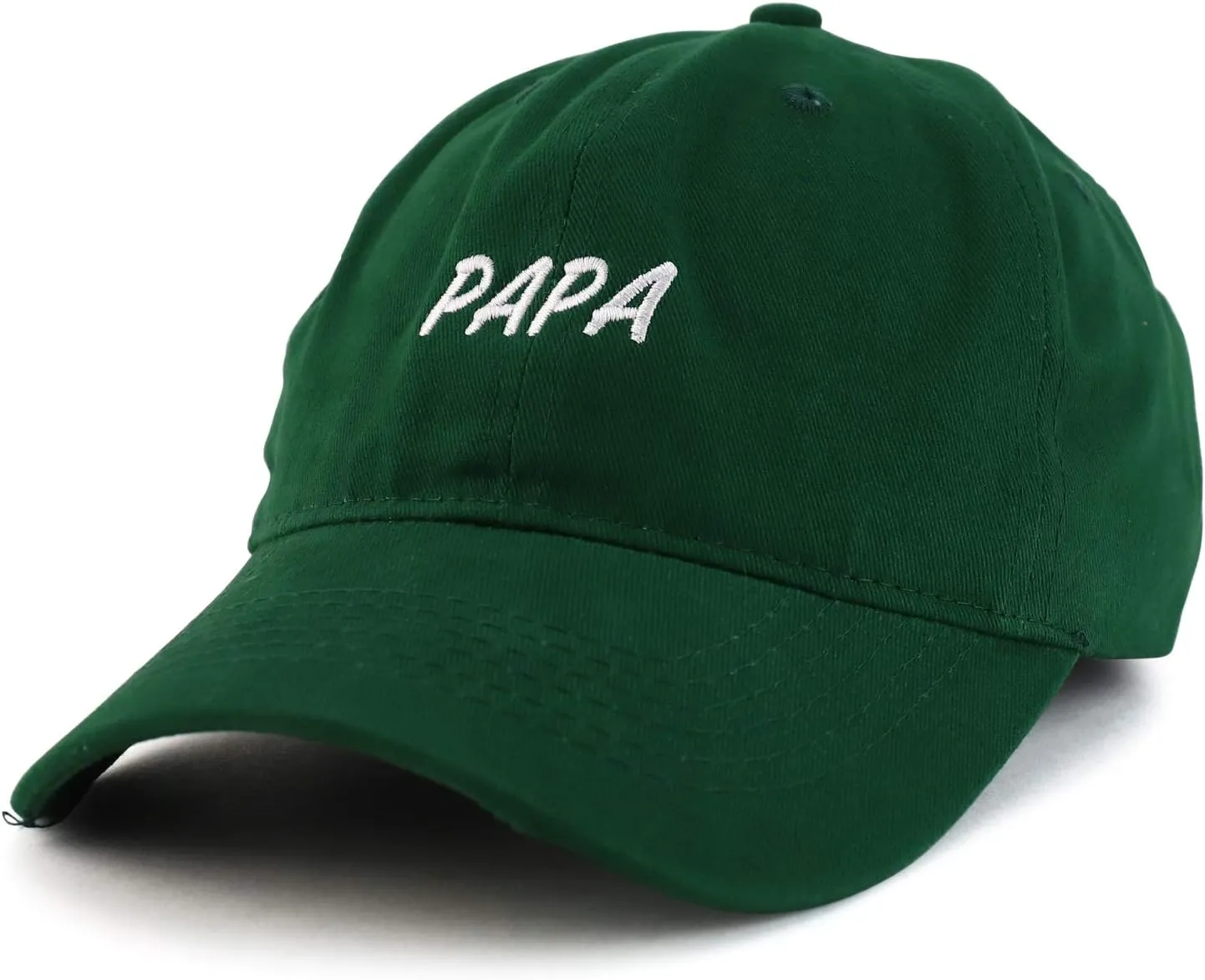 Trendy Apparel Shop Papa Embroidered Soft Crown 100% Brushed Cotton Cap