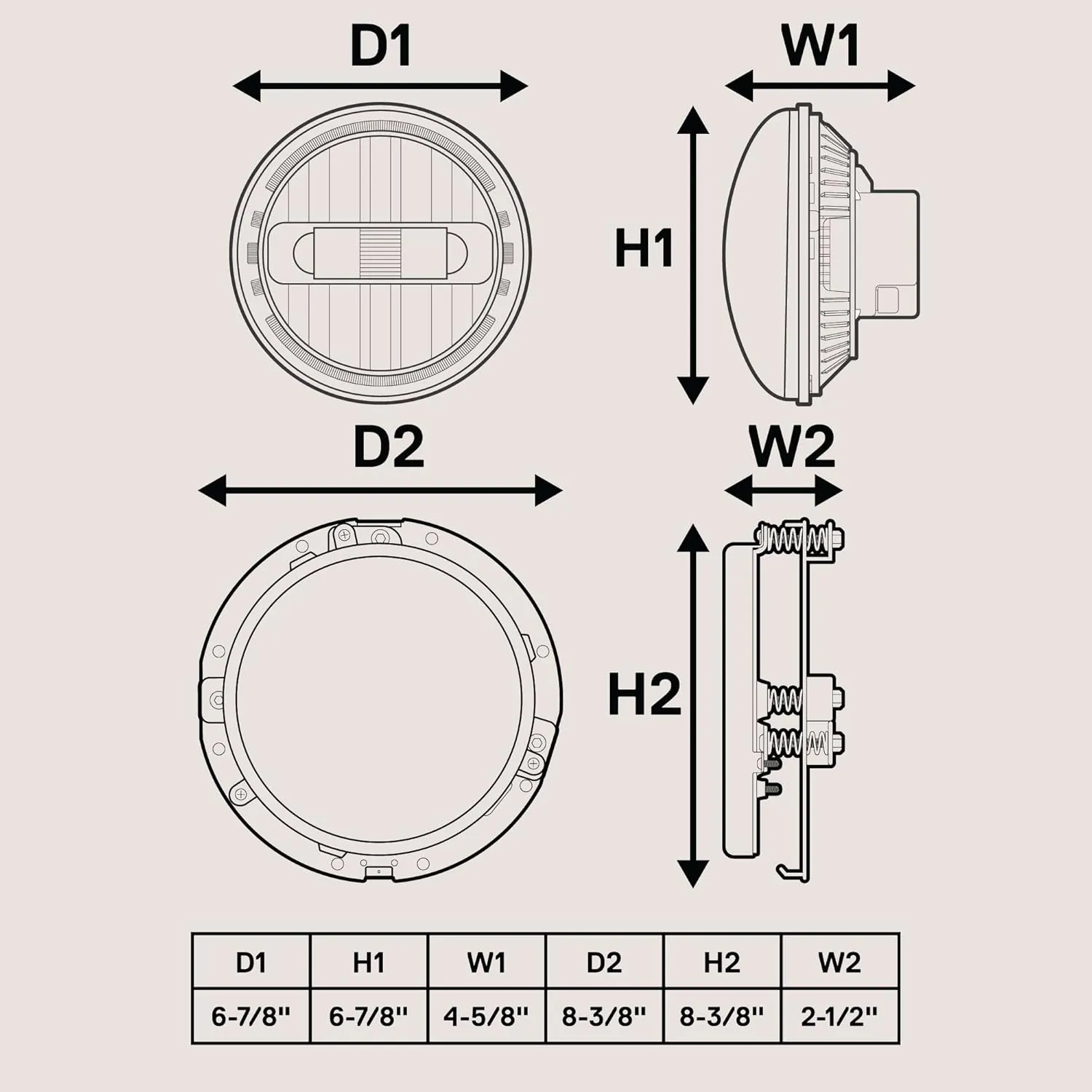 TRUE MODS 7" LED Headlight for Harley Davidson   Mounting Bracket [DOT Approved] [Chrome-Finish] [HALO DRL] [H4 Adapters] For Touring Dyna Electra Glide Road King Softail Fatboy Road Glide