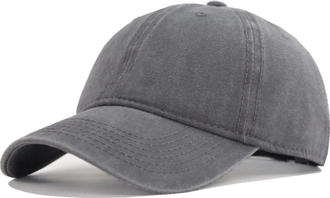TSSGBL Vintage Cotton Washed Baseball Caps Unstructured Low Profile Adjustable Distressed Dad Hat for Men Women S-M-L-XXL