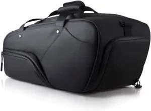 Ultimate Duffle Travel Bag - Unique & Concealed Storage Pockets, Premium PU Leather & Hardware, Carry-on Size - Black