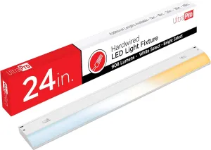 UltraPro 24 inch Hardwired Under Cabinet Lights, 3 Color Settings - 2700K/4000K/5000K - Warm White, Cool White, and Daylight, Under Cabinet Lighting, Dimmable Under Counter Lights for Kitchen, 45368