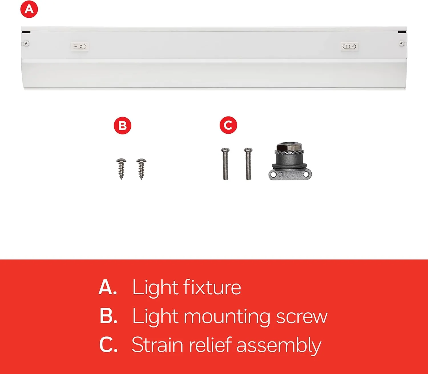 UltraPro 24 inch Hardwired Under Cabinet Lights, 3 Color Settings - 2700K/4000K/5000K - Warm White, Cool White, and Daylight, Under Cabinet Lighting, Dimmable Under Counter Lights for Kitchen, 45368