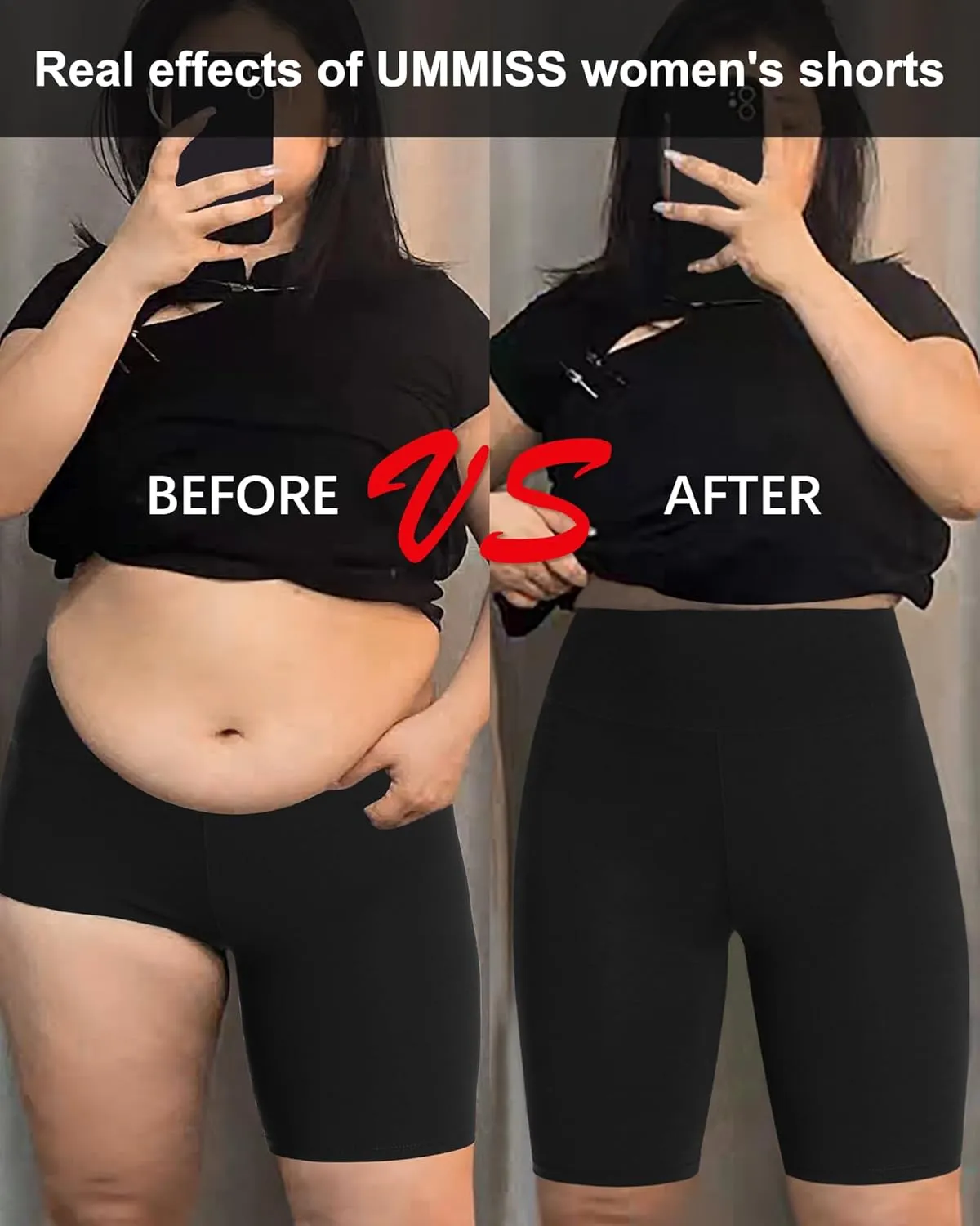 UMMISS Cotton Boy Shorts Underwear for Women High Waisted Biker Shorts Tummy Control Boxer Briefs Pack