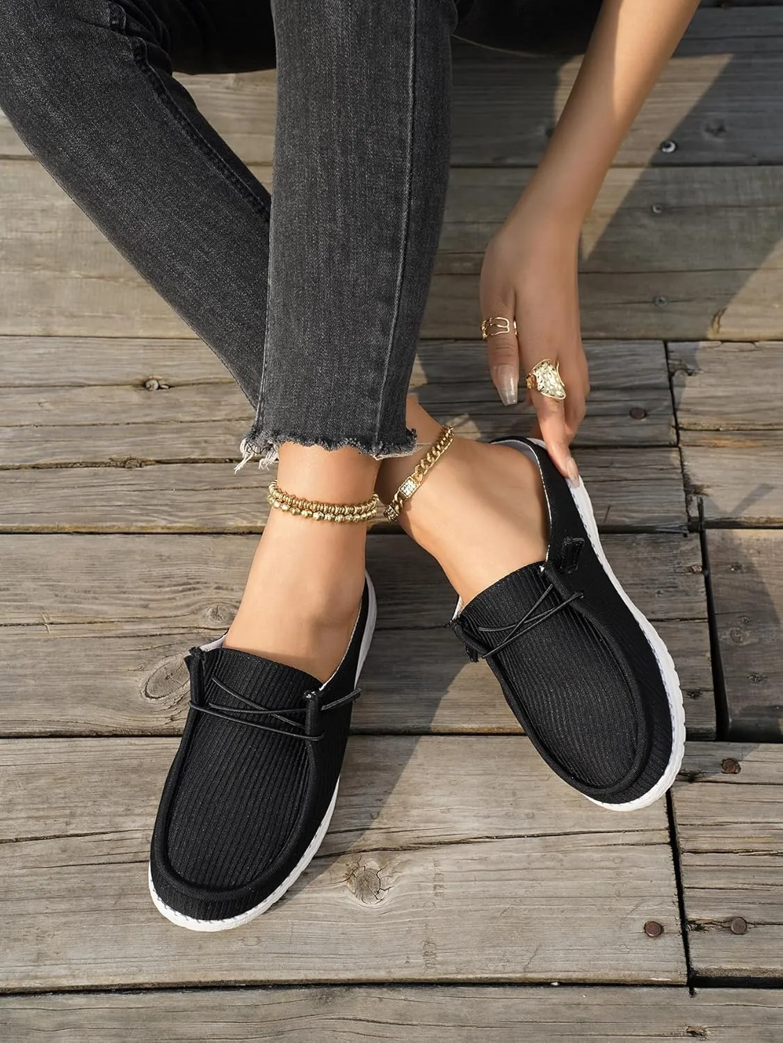Unisex-Adult Sunflower Floral Canvas Loafers Comfortable Boat Shoes Easy Slip On Lightweight Deck Shoes Elastic Laces Outdoor Flat Walking Shoes Breathable Drving Shoes Sneakers for Women Men
