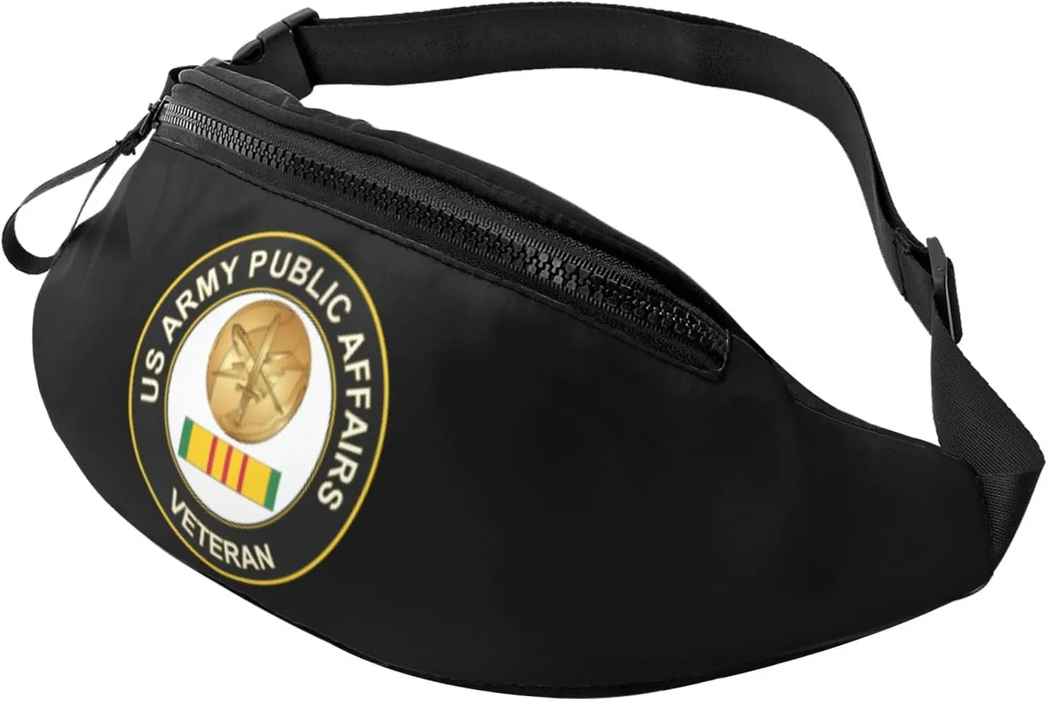 US Army Public Affairs Vietnam Veteran Waist Bag Waterproof Sports Running Belt Bag Fanny Pack
