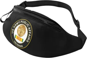 US Army Public Affairs Vietnam Veteran Waist Bag Waterproof Sports Running Belt Bag Fanny Pack