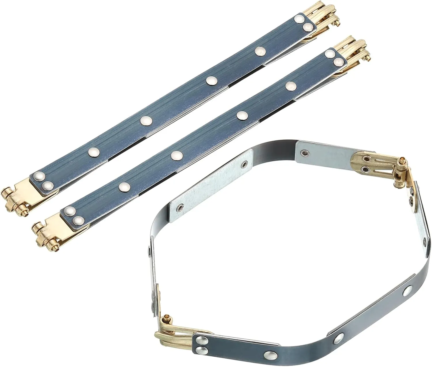 uxcell Metal Internal Flex Frames, 3 Pcs 8.27" x 0.55" Flex Frame Kiss Lock Clasp, Handbag Frame Hardware Accessories Bag Clip for DIY Clutch Coin Purse Handmade Sewing Making Craft