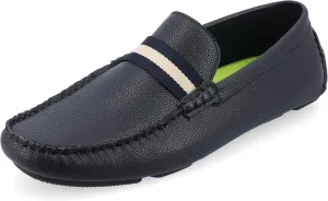 Vance Mens Griffin Slip-on Driving Loafer Grain Textured Tru Comfort Foam Square Toe Casual Dress Shoe
