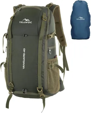 VANGUARD 40 L Travel Backpack Laptop Bag with Rain Cover & Shoe Compartment Ideal for Men and Women, Olivegreen