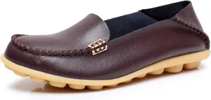 VenusCelia Women's Natural 2 Comfort Walking Flat Loafer