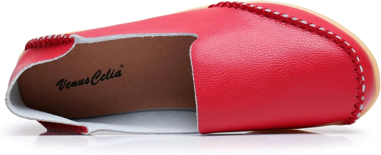 VenusCelia Women's Streamline Comfort Walking Flat Loafer