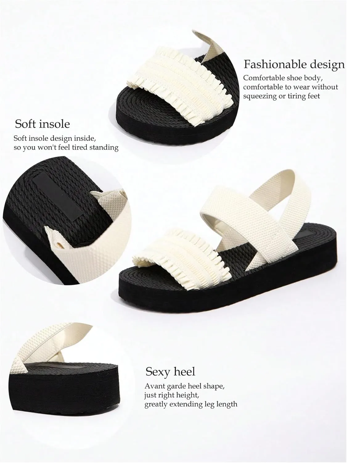 Verdusa Women's Woven Ankle Strap Sandals Double Band Open Toe Braided Summer Flat Shoes