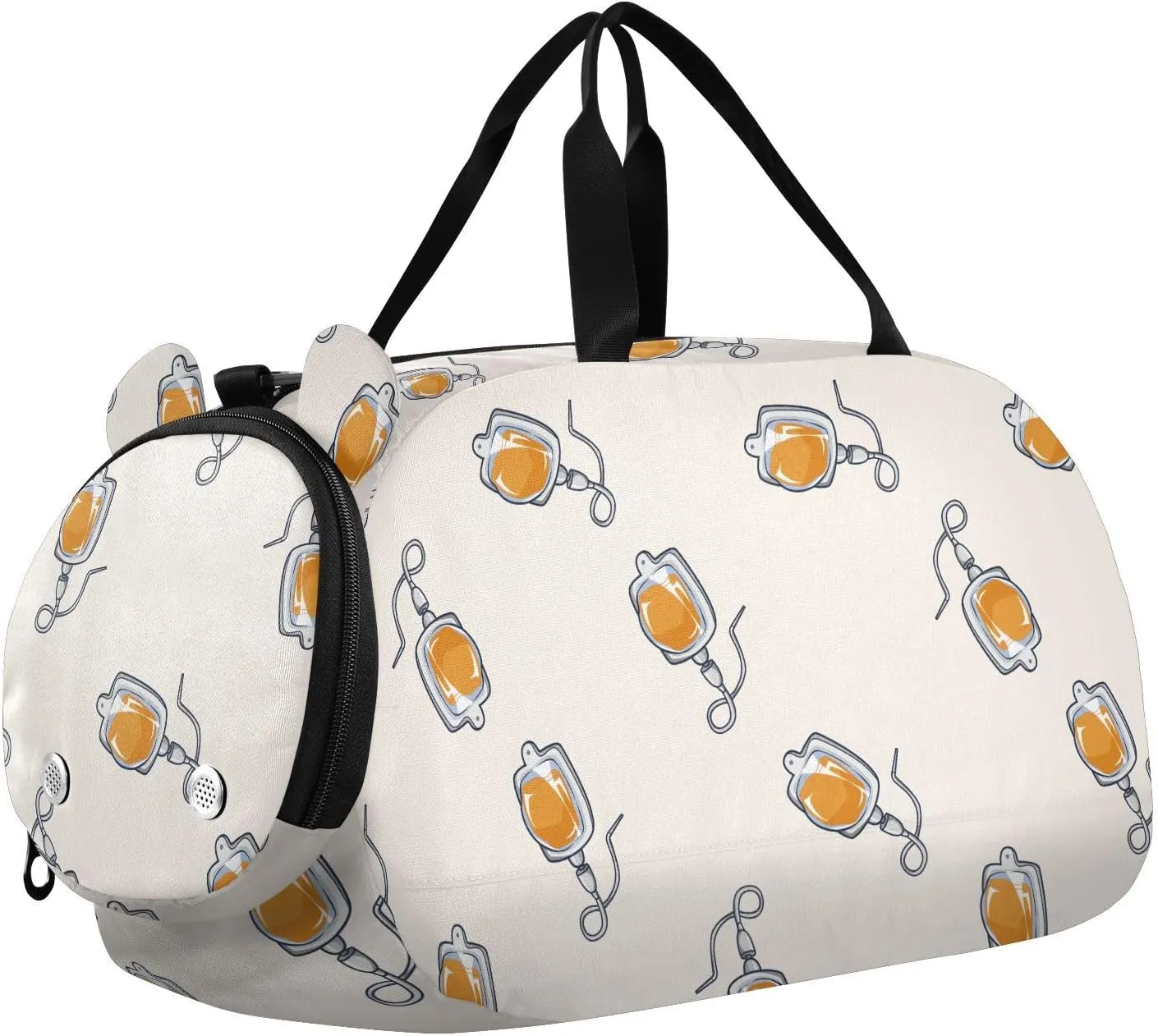 VIGTRO Funny Drip Pattern Kids Overnight Travel Duffel Bag Sport Gym Bag for Boys Girls with Shoe Compartment, Carry On Weekender Luggage Bag for Dance Swim Yoga