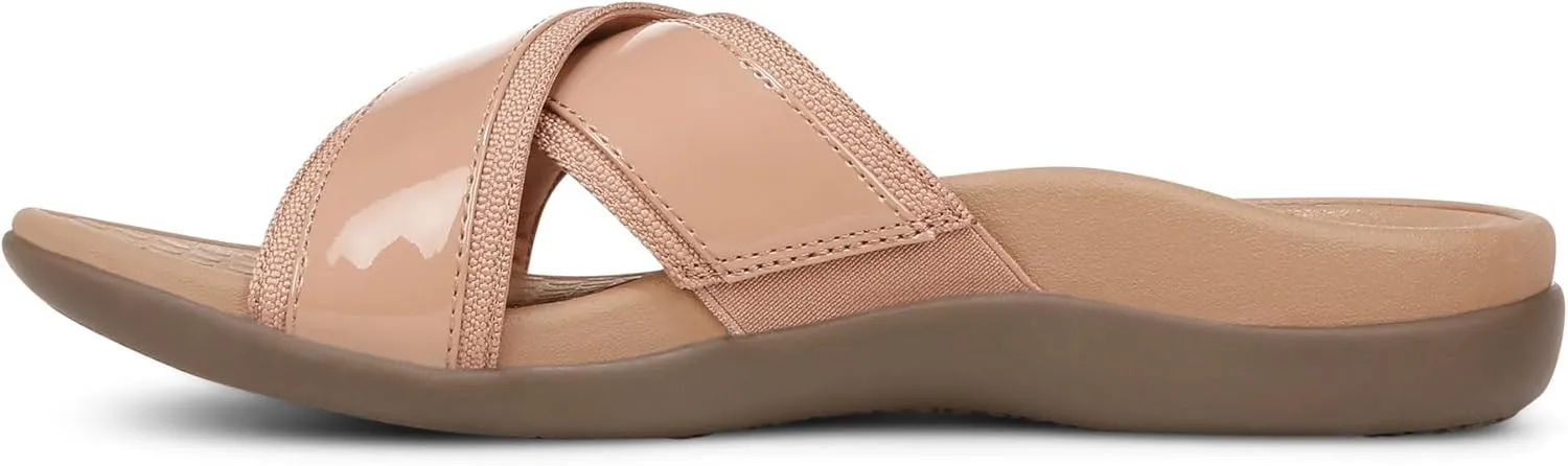 Vionic Merced Women's Cross Strap Slide Orthotic Sandals