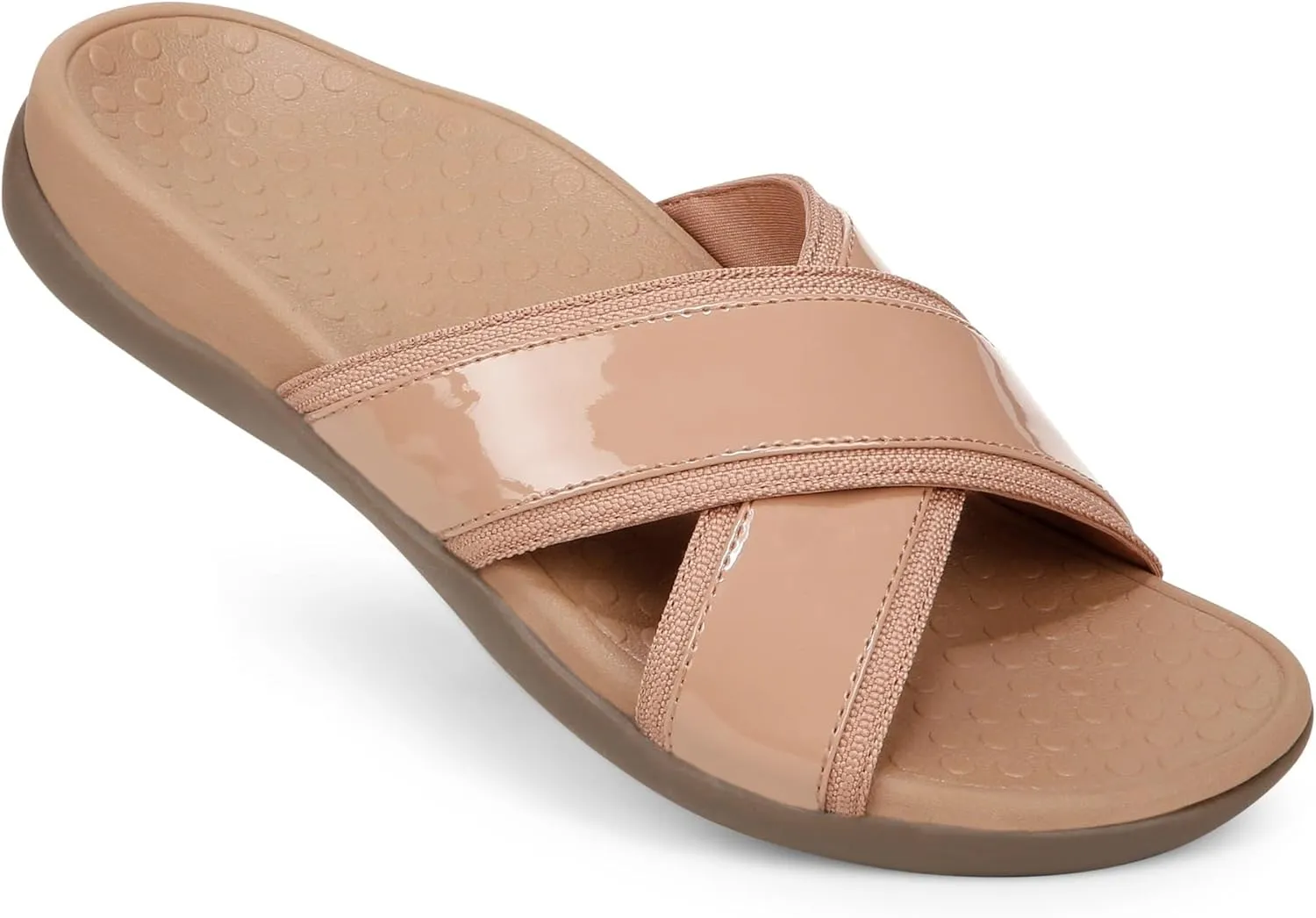 Vionic Merced Women's Cross Strap Slide Orthotic Sandals