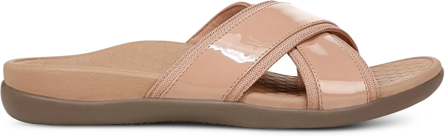 Vionic Merced Women's Cross Strap Slide Orthotic Sandals