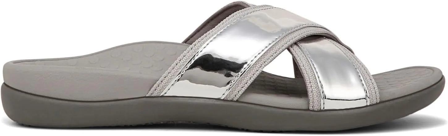 Vionic Merced Women's Cross Strap Slide Orthotic Sandals
