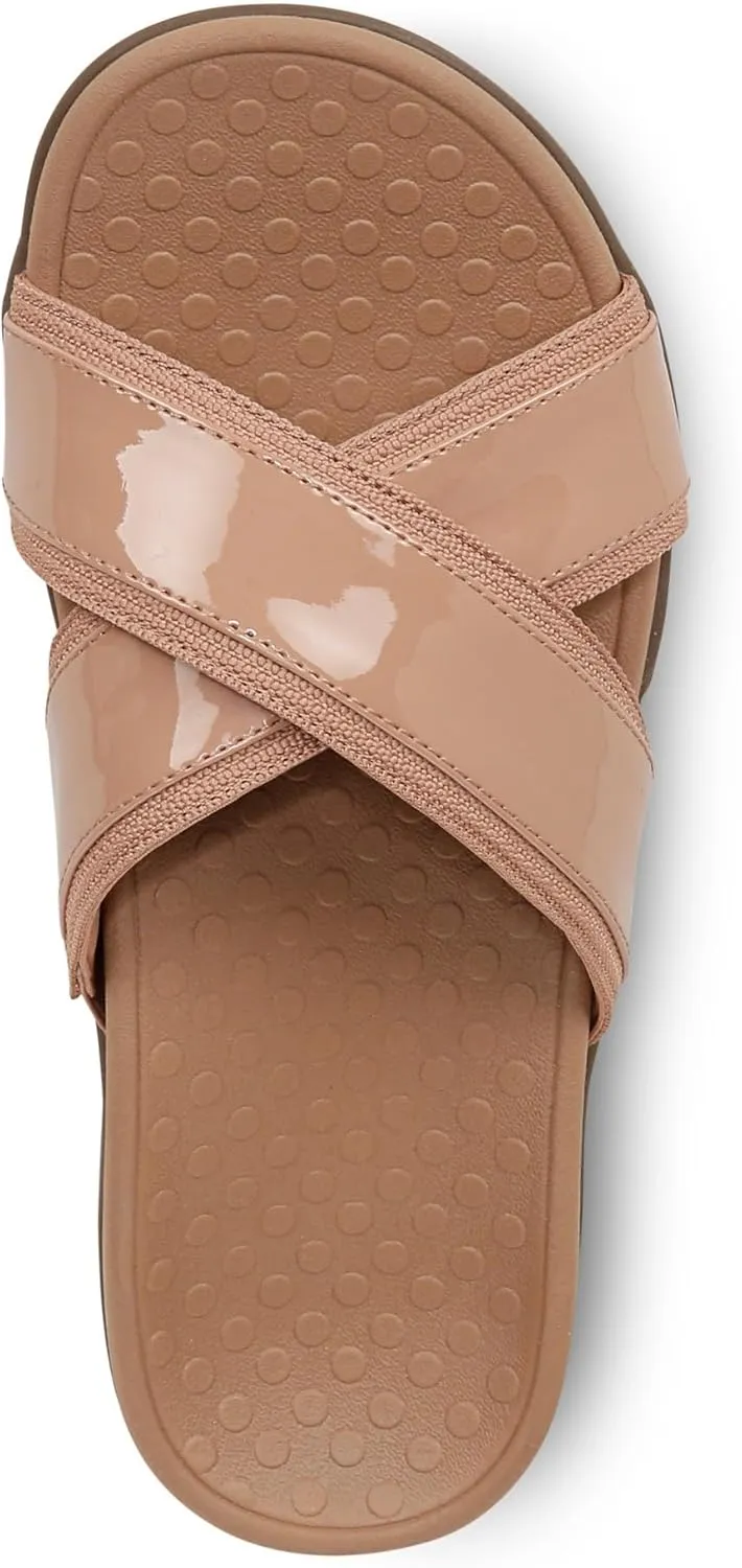 Vionic Merced Women's Cross Strap Slide Orthotic Sandals