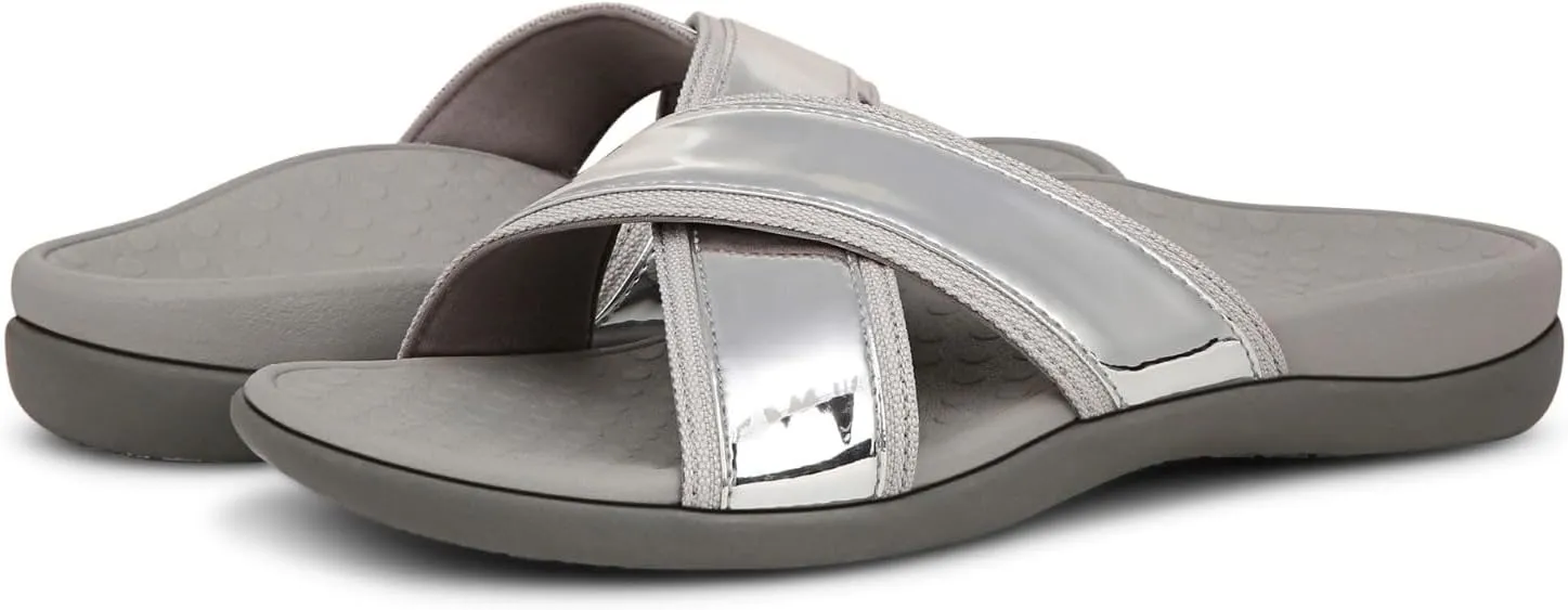 Vionic Merced Women's Cross Strap Slide Orthotic Sandals