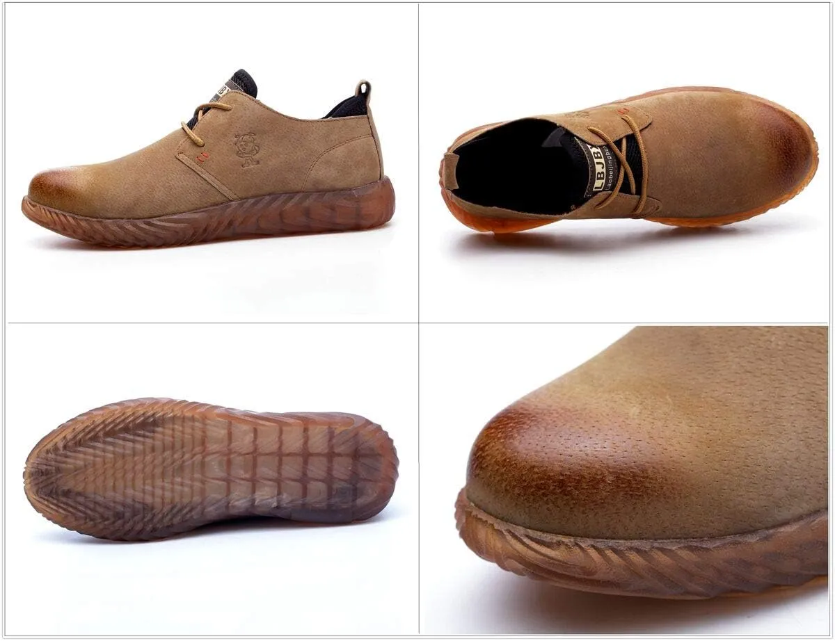 VOLKLAND Men Casual Leather Steel Toe Safety Shoe