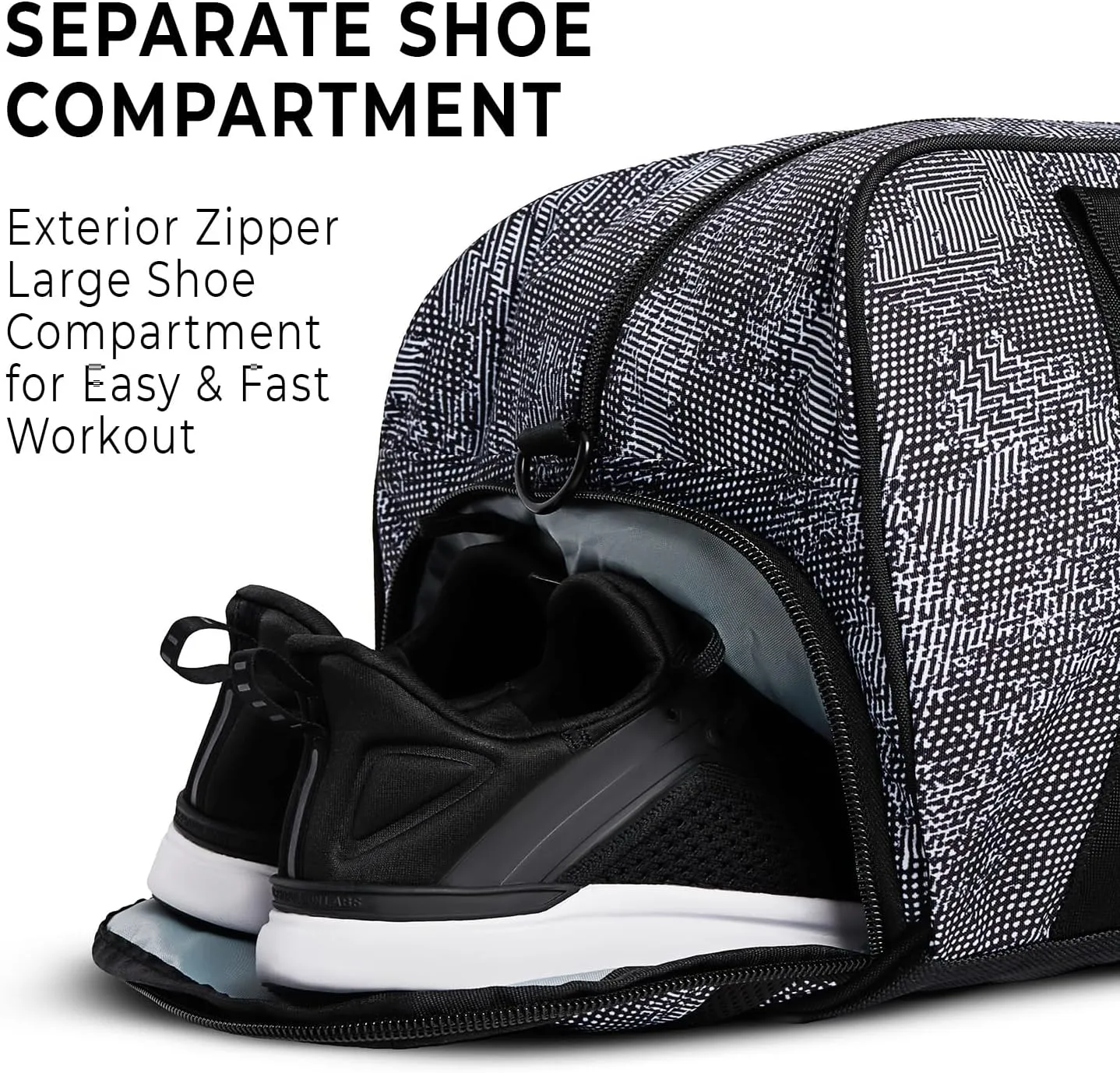Vooray Burner Gym Duffel Bag, Gym Bag for Women and Men with Shoe Compartment, Weekender, Overnight & Travel Duffel for Sports and Workout