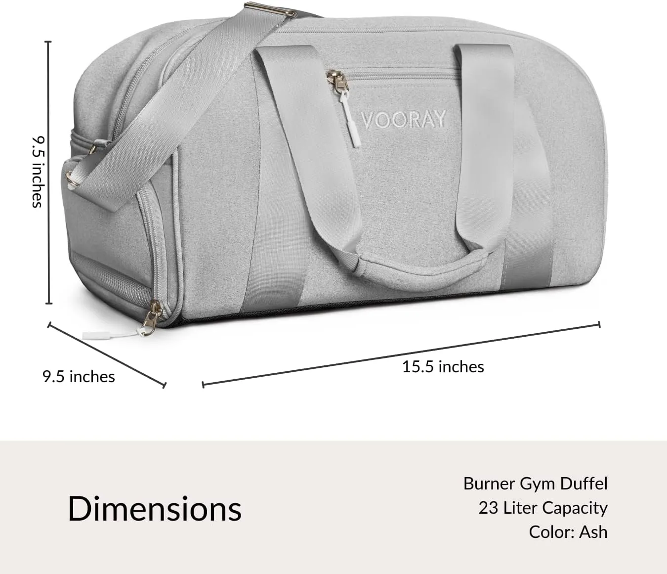 Vooray Burner Gym Duffel Bag, Gym Bag for Women and Men with Shoe Compartment, Weekender, Overnight & Travel Duffel for Sports and Workout