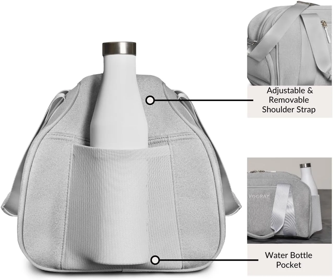 Vooray Burner Gym Duffel Bag, Gym Bag for Women and Men with Shoe Compartment, Weekender, Overnight & Travel Duffel for Sports and Workout