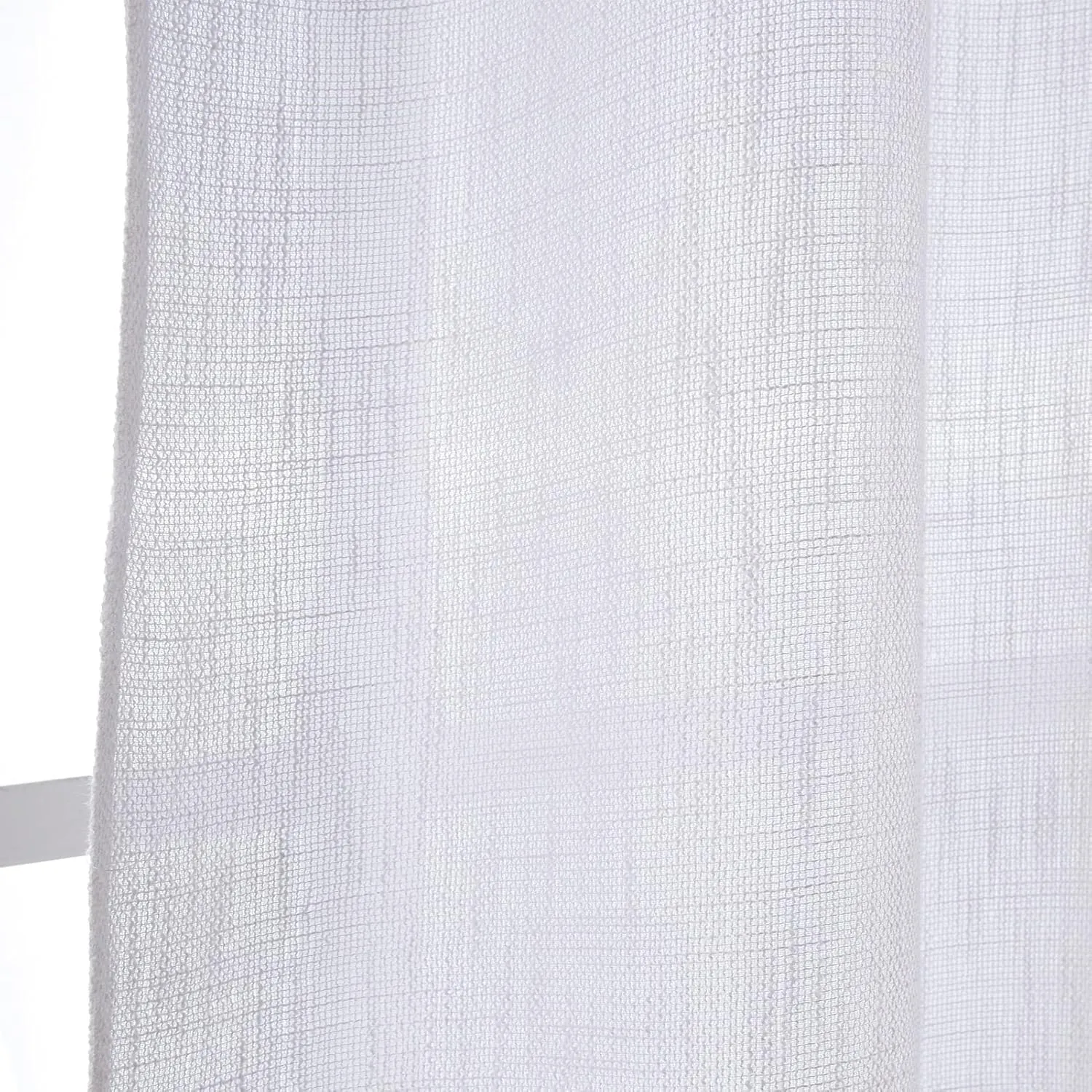 VORTTA White Burlap Look Swag Curtains Soft Half Window Rustic Natural Kitchen Curtains Valance and Swags 36 inch Length, 2 Panels