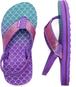 WateLves Girls & Boys Kids Flip Flop summer Slide Sandals Slip on Suitable for Bath Shower Beach pool (Little Kid/Big Kid)