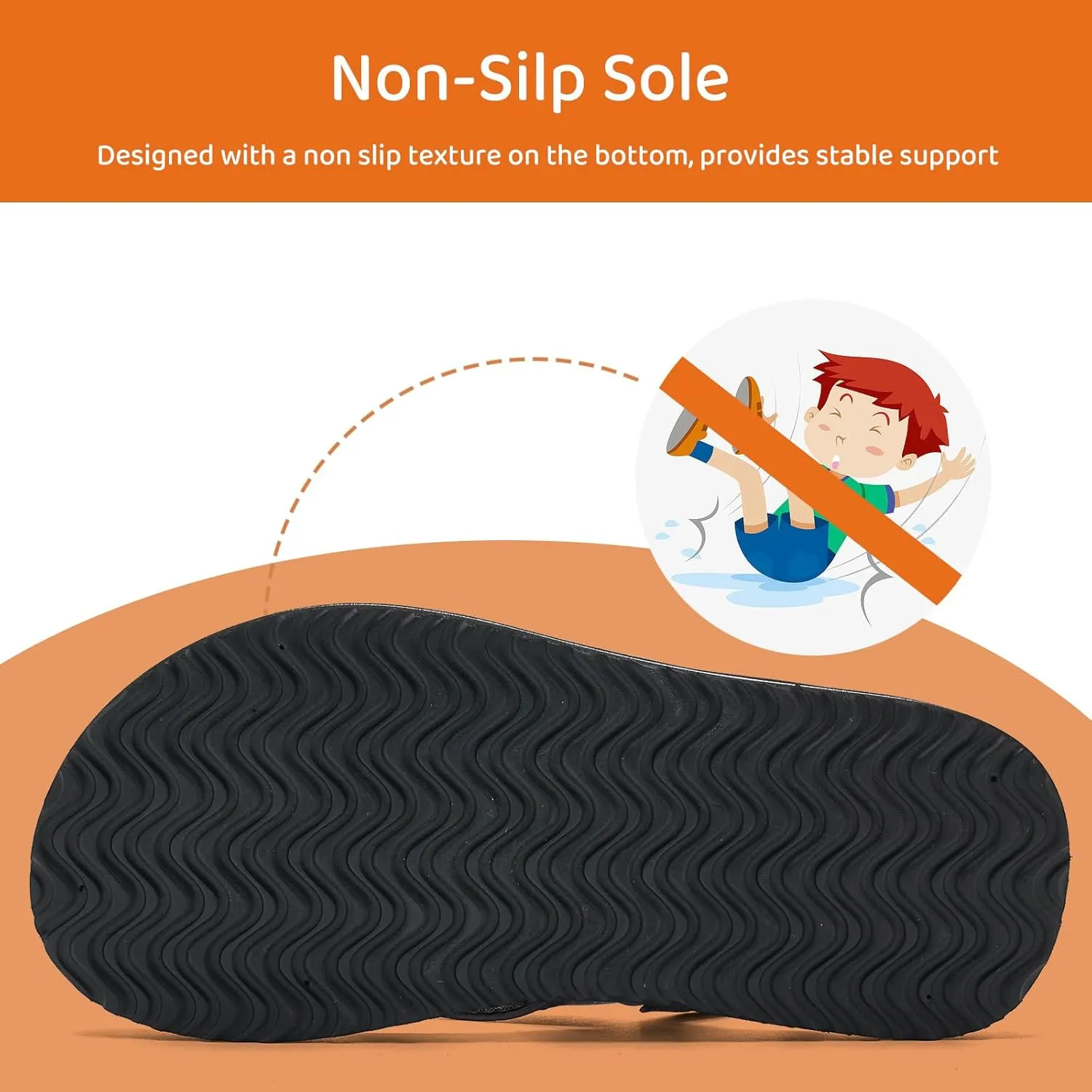 WateLves Girls & Boys Kids Flip Flop summer Slide Sandals Slip on Suitable for Bath Shower Beach pool (Little Kid/Big Kid)