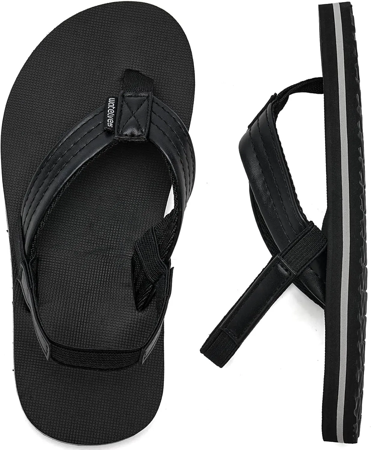 WateLves Girls & Boys Kids Flip Flop summer Slide Sandals Slip on Suitable for Bath Shower Beach pool (Little Kid/Big Kid)