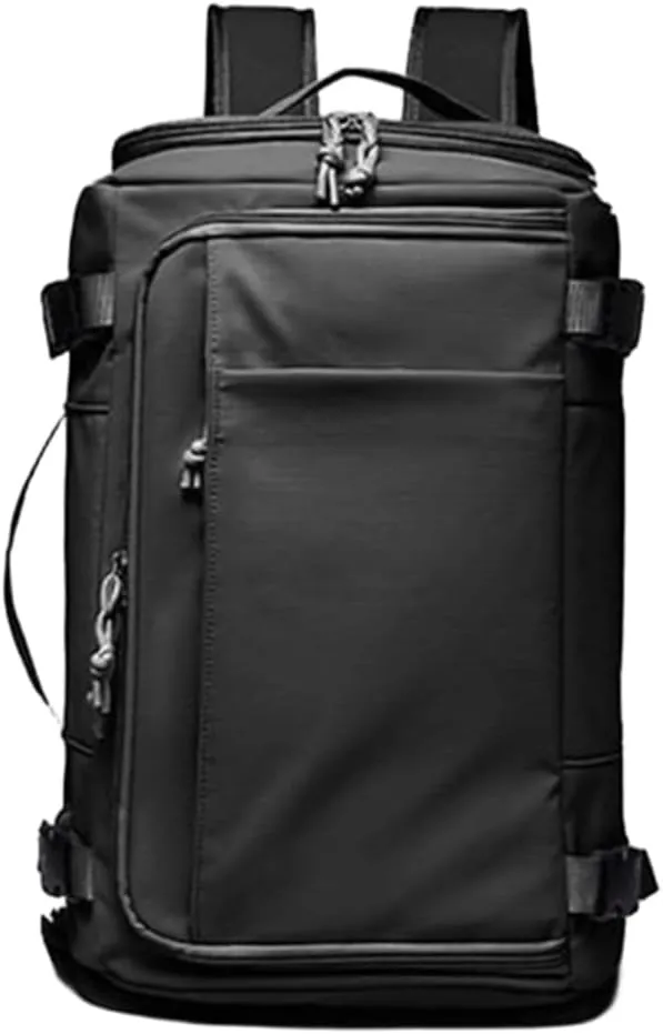 Waterproof Carry-On Travel Backpack, Backpack Waterproof Outdoor Sports, Travel Carry on Backpack Expandable for Women Men (Black)