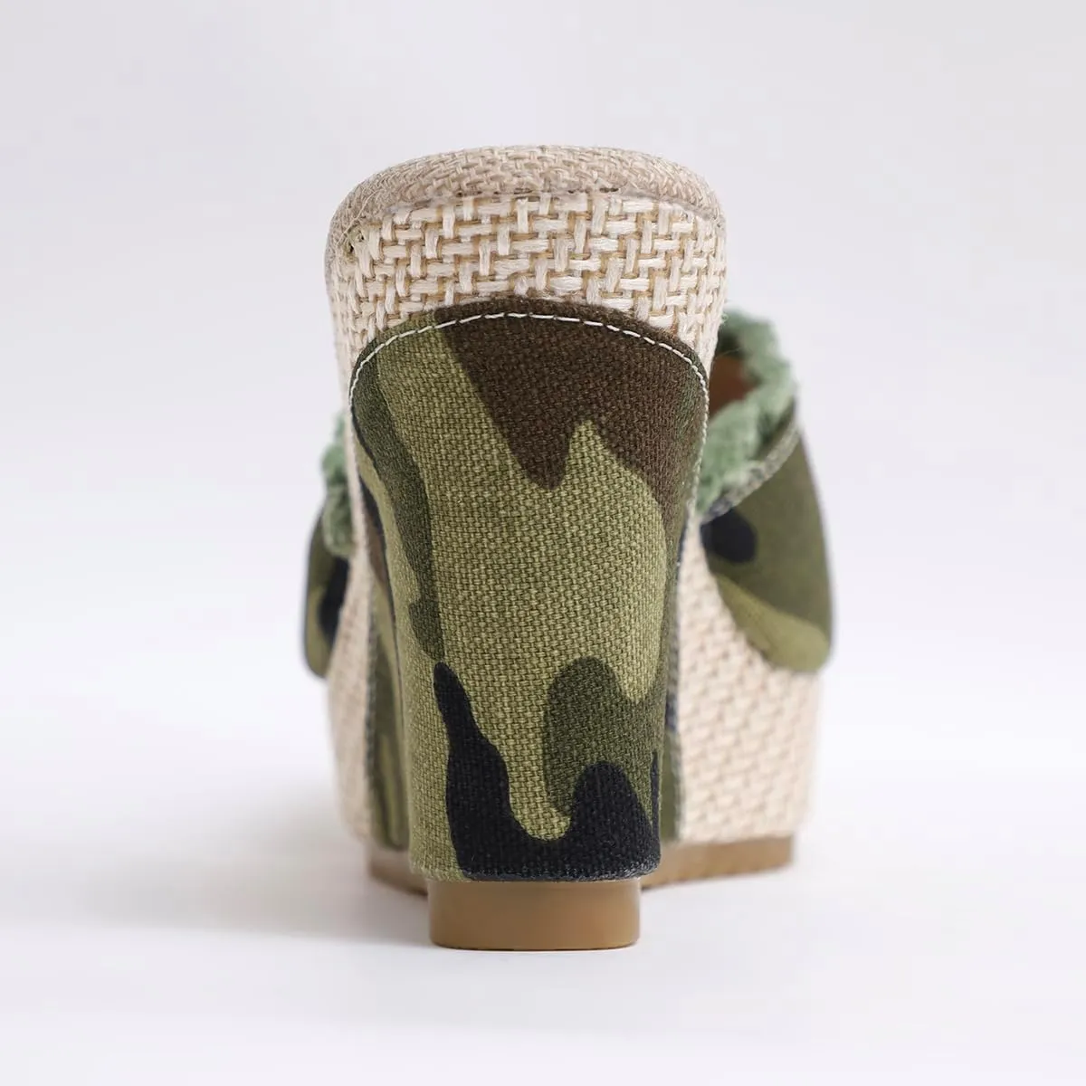 Wedge Shoes for Women - Camouflage Wedges with Platform Heels, Stylish Camouflage Heels for Women